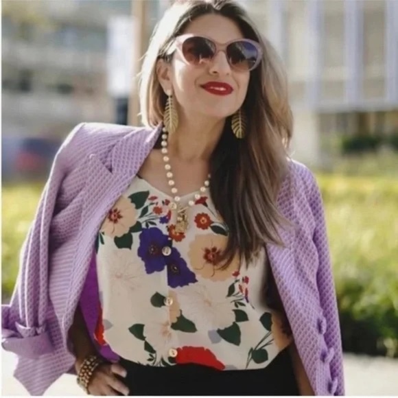 Cabi Victoria Cami – Floral Button-Front Camisole – Size S - Picture 4 of 4